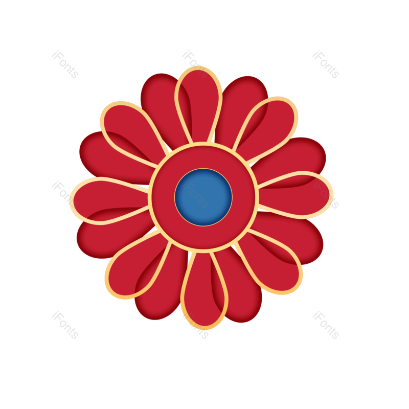 小元素图片,红色小花元素,PNG,免抠素材